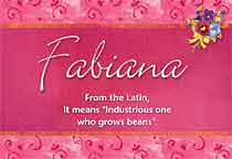 Meaning of the name Fabiana