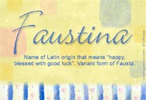 Meaning of the name Faustina