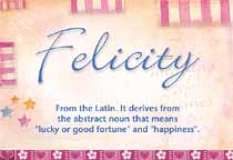 Meaning of the name Felicity