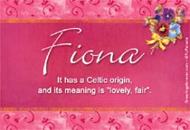 Meaning of the name Fiona