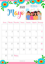 Calendario Mayo 2022 con imagen