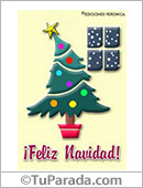 Feliz Navidad con árbol inclinado