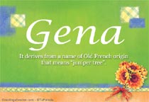 Meaning of the name Gena