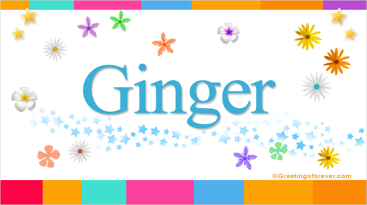 Nombre Ginger, Imagen Significado de Ginger