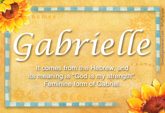 Gabrielle Name Meaning Gabrielle Name Origin Name Gabrielle Meaning 