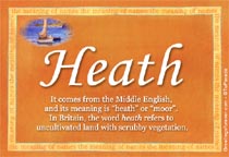 Meaning of the name Heath