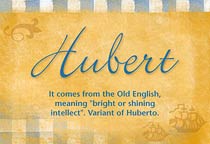 Meaning of the name Hubert