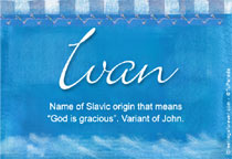 Meaning of the name Ivan