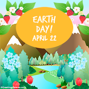 Earth Day ecard with Landscape