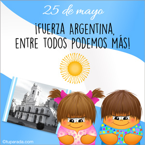 Tarjeta de Fiestas Patrias de Argentina
