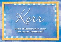 Meaning of the name Kerr