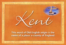 Meaning of the name Kent