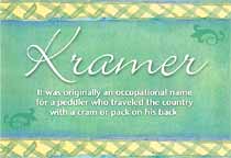 Meaning of the name Kramer