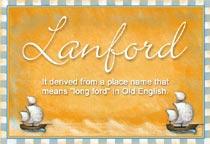 Meaning of the name Lanford