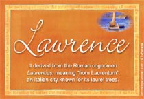 Meaning of the name Lawrence