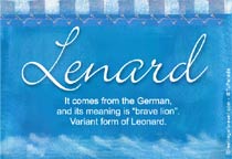Meaning of the name Lenard