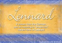 Meaning of the name Lennard
