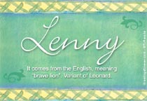 Meaning of the name Lenny