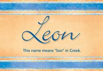 Meaning of the name Leon