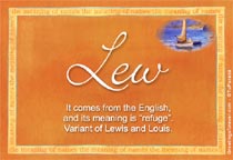 Meaning of the name Lew