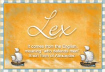 Meaning of the name Lex