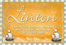 Meaning of the name Linton