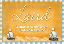 Meaning of the name Laird
