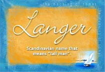 Meaning of the name Langer
