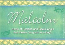 Meaning of the name Malcolm