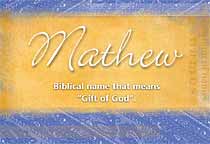 Meaning of the name Mathew