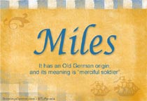 Meaning of the name Miles