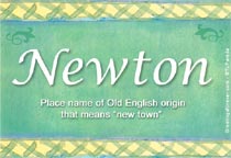 Meaning of the name Newton