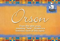 Meaning of the name Orson