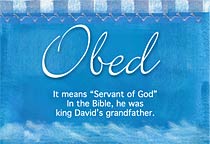 Meaning of the name Obed