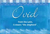 Meaning of the name Ovid