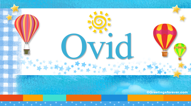 Nombre Ovid, Imagen Significado de Ovid