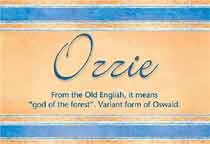 Ozzie Name Meaning - Ozzie name Origin, Name Ozzie ...