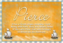Meaning of the name Pierce