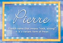 Meaning of the name Pierre