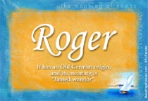 Meaning of the name Roger
