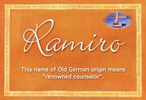 Meaning of the name Ramiro