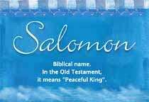 Meaning of the name Salomon