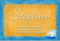Meaning of the name Stephen