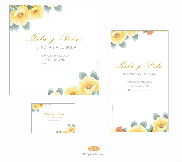 Invitación de Boda floral