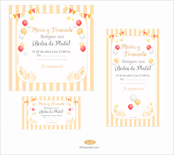 Invitación Bodas de Plata