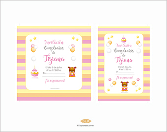 Invitación de cumpleaños para niña