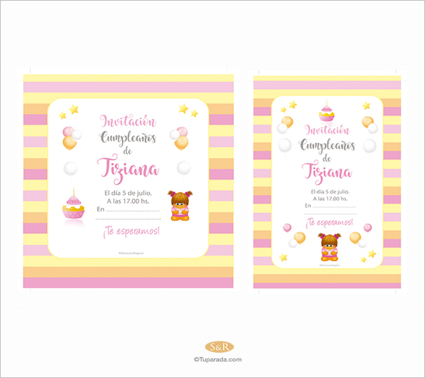 Invitación de cumpleaños para niña