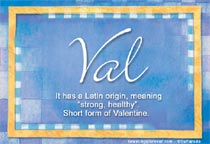 Meaning of the name Val