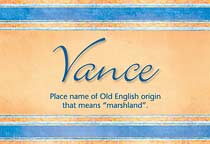 Meaning of the name Vance
