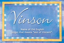 Meaning of the name Vinson
